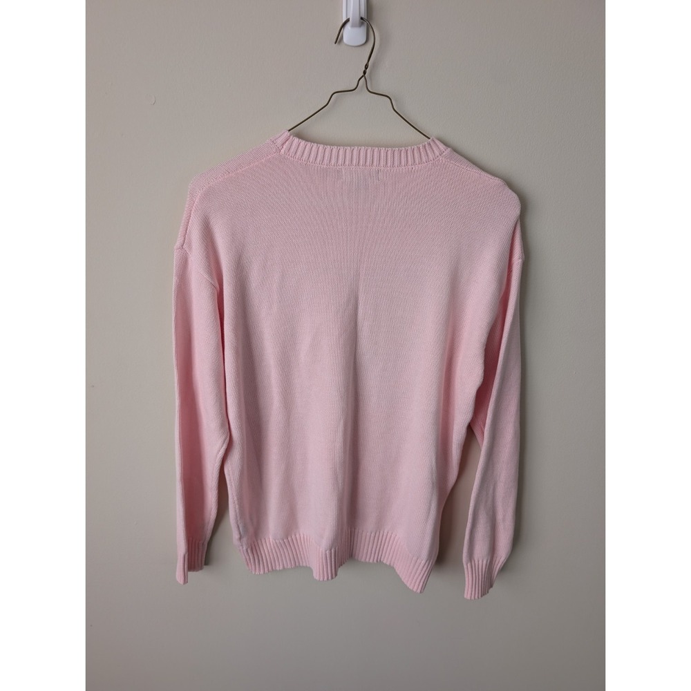 FADEDROSE Sweater Womens S Pink Knit Crewneck Long Sleeve 87 Graphic Pullover - Picture 4 of 6